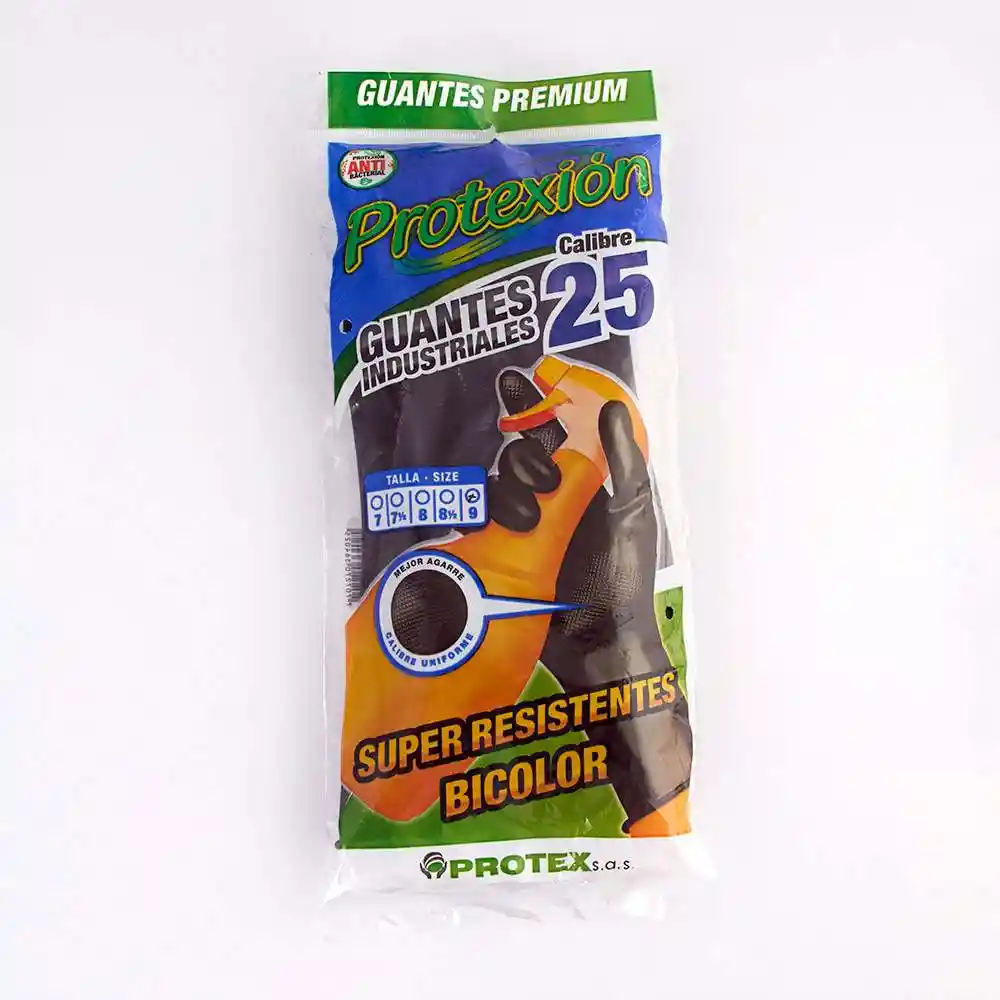 Guantes Visionario Industrial C25 L Negro Latex