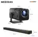 Proyector Android 4k Hy 320 Con Barra Sonido Bluetooth Cine - Negro