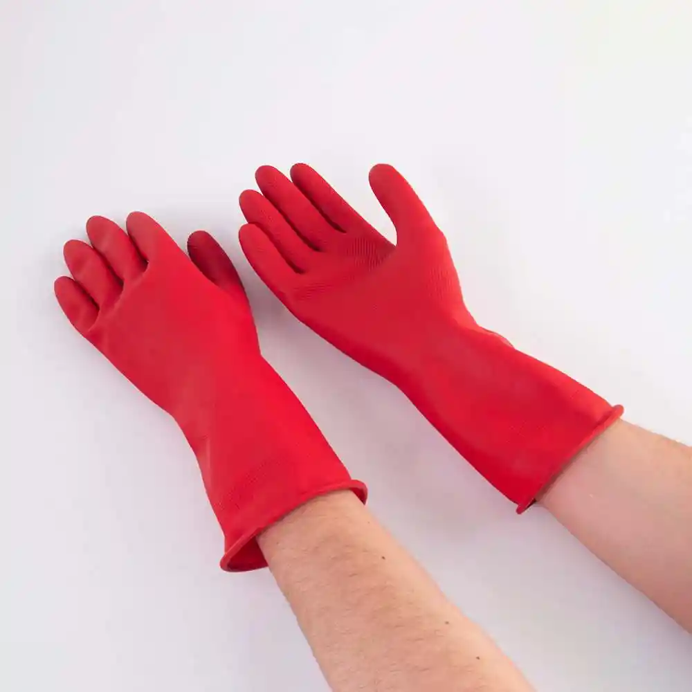 Guantes Visionario Biohazard C25 L Rojo Latex