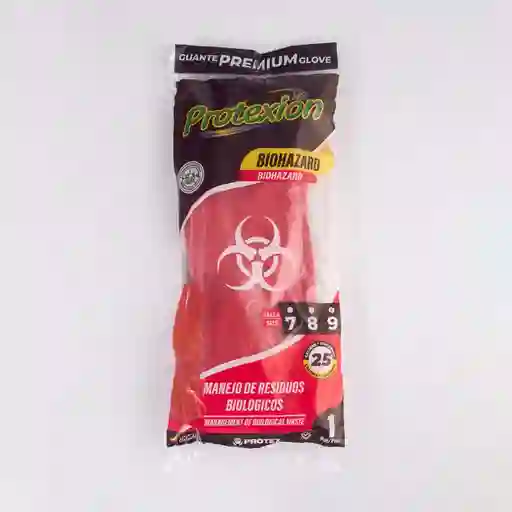 Guantes Visionario Biohazard C25 L Rojo Latex