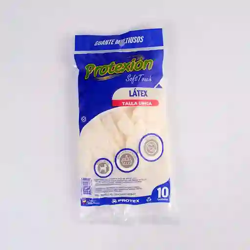 Guantes Visionario Soft Touch 10u Unica Blanco Latex