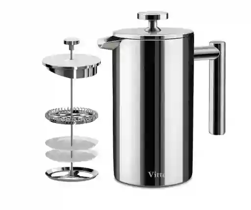 Prensa Francesa Vitto Acero Inoxidable Double Wall 1l