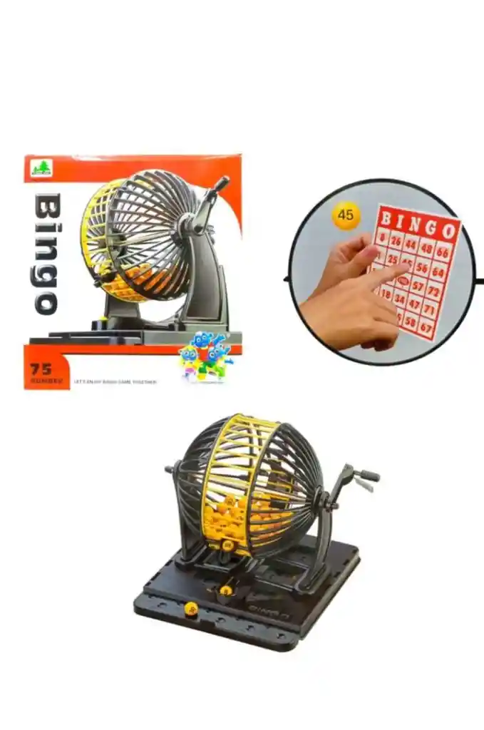 Bingo Plástico Juego Familiar – Juego Clásico Completo