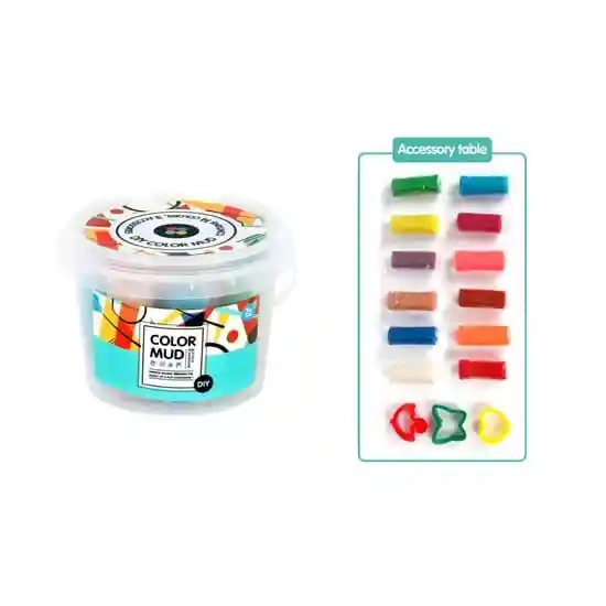 Plastilina De 18 Colores + Accesorios Y Moldes Para Niños