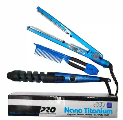 Combo Plancha Y Rizadora Nano Titanium