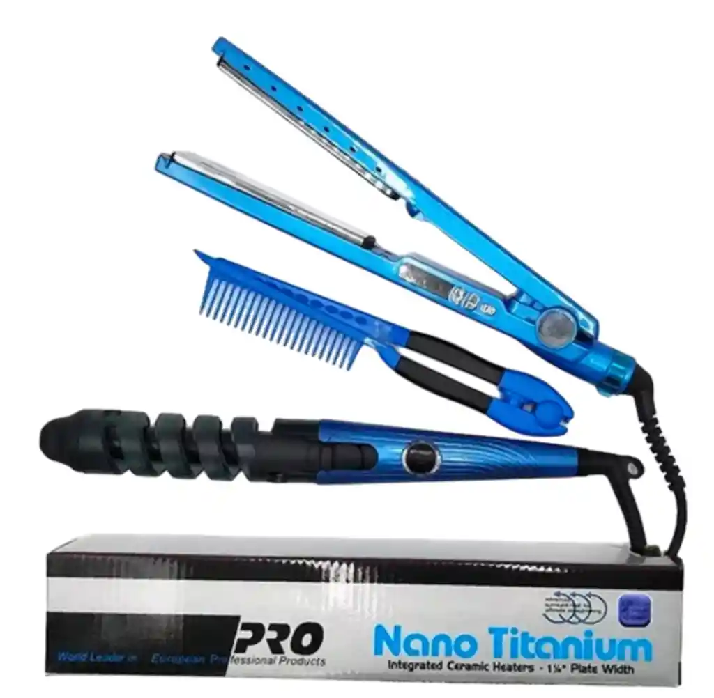 Combo Plancha Y Rizadora Nano Titanium