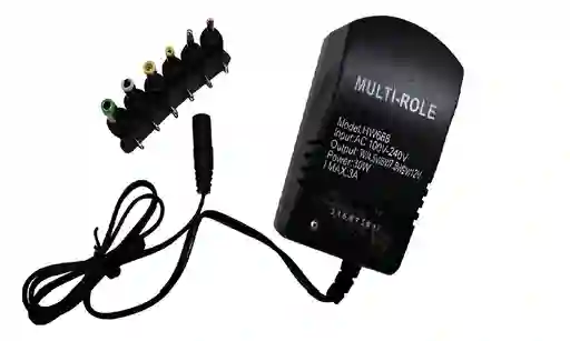 Cargador Universal 6 Puntas 3/4.5/7.5/9/12v-( Puntas ) 3.0a - Negro