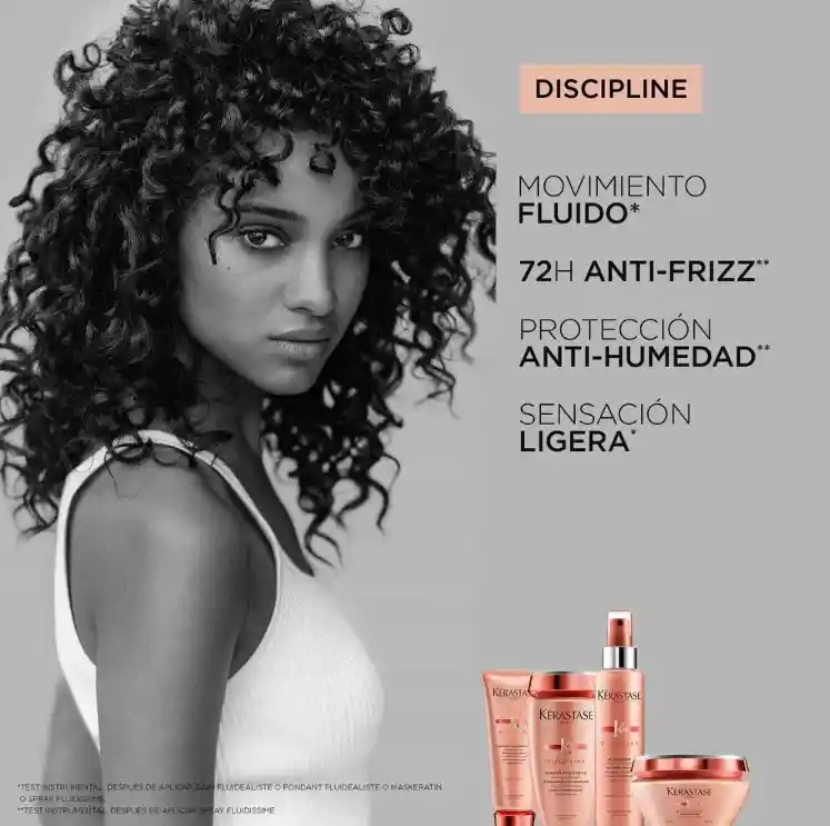 Pack Navidad Para Controlar Cabello Indisciplinado (anti Frizz) Discipline Kérastase + Golden Ticket Concurso Viaje A Paris + Obsequio Cosmetiquera