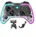 Controlador Gaming Rgb Transparente Inalámbrico Android Ios Color Negro