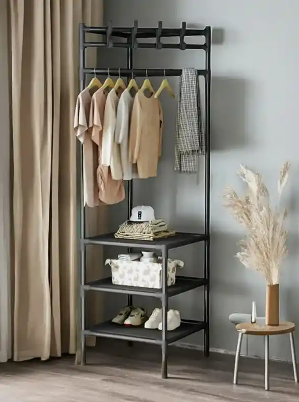 Perchero Triangular Esquinero Estante Organizador Para Ropas