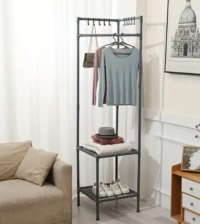 Perchero Triangular Esquinero Estante Organizador Para Ropas