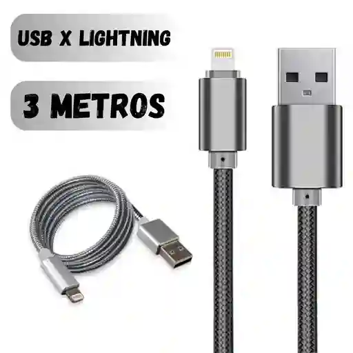 Cable Usb A Iphone Unitec Usa 3 Metros
