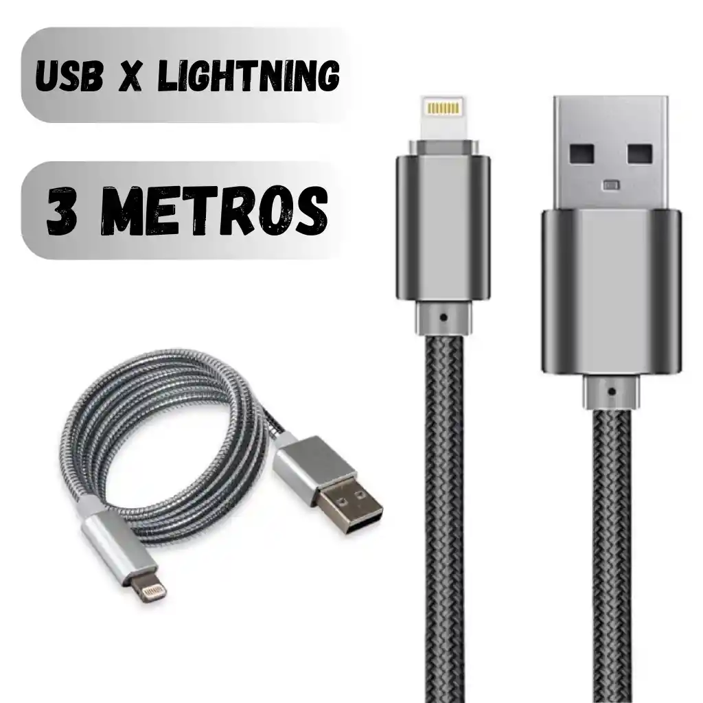 Cable Usb A Iphone Unitec Usa 3 Metros