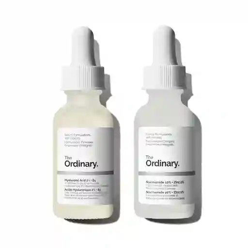 The Ordinary Set De Niacinamida 10% 30 Ml 
+ Ácido Hialurónico 2% 30 Ml