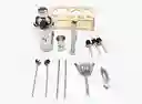 Set Bartender Kit Coctelera Vaso Shaker Preparar Bebibas X12