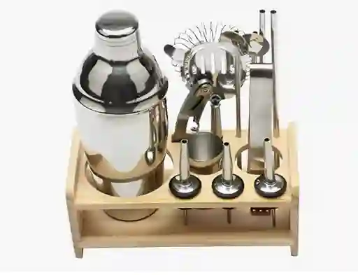 Set Bartender Kit Coctelera Vaso Shaker Preparar Bebibas X12
