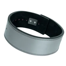 Cinturon Cuero Pesas Gym Powerlifting Hebilla Palanca Gris