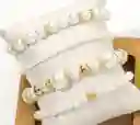 Juego De Pulseras X 4 Unidades De Perlas