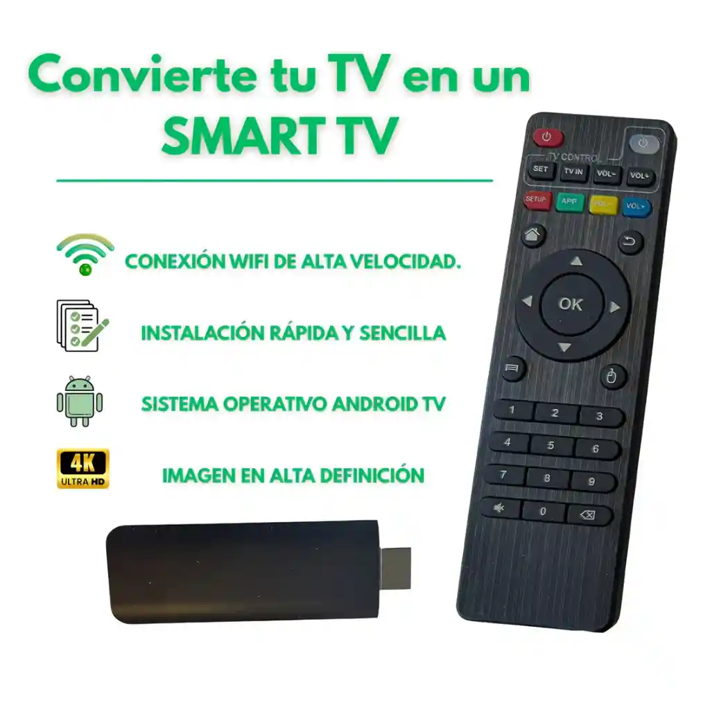 Convertidor Smart Tv Watch Om Hd Streaming Tv Stick + App De Pelis