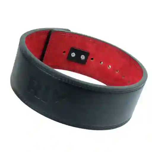 Cinturon Cuero Pesas Gym Powerlifting Hebilla Palanca Negro