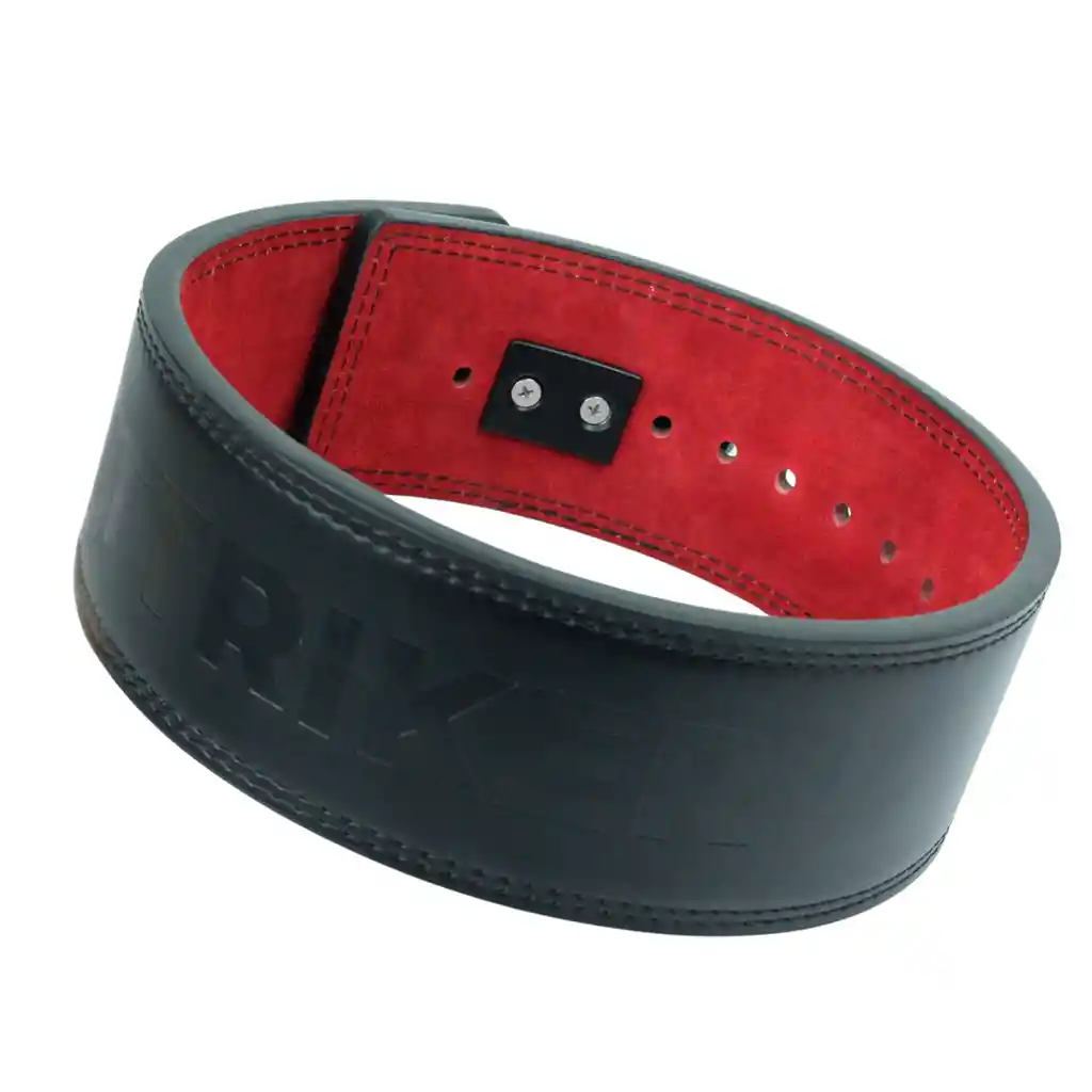 Cinturon Cuero Pesas Gym Powerlifting Hebilla Palanca Negro