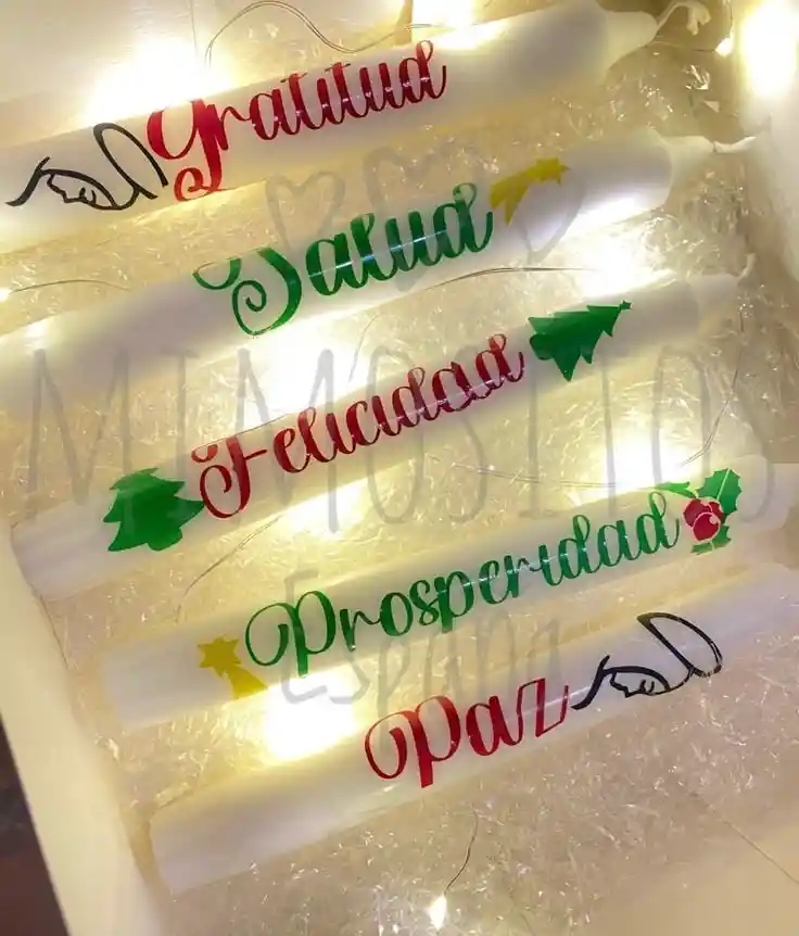 Velas De Navidad Decoradas Por (10und)