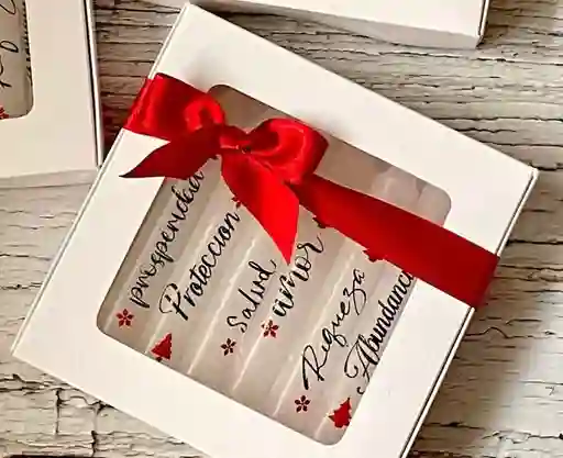 Velas De Navidad Decoradas Por (10und)