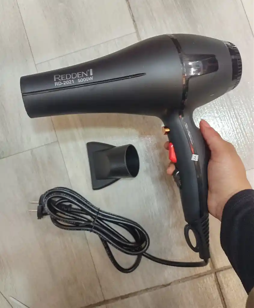 Secador Para Cabello De 5000 W Rd-2021 Redden Negro Mate