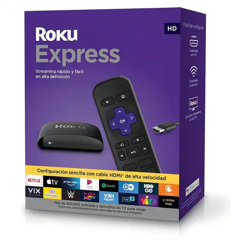 Convertidor Smart Tv Roku Express 3930 8gb-32gb