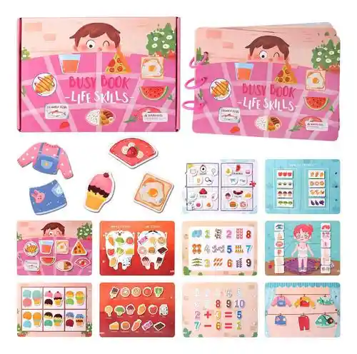 Libro De Aprendizaje Ingles Busy Book Montessori Didáctico