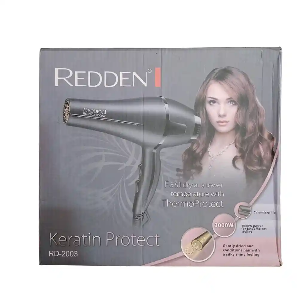 Secador Para Cabello De 3000 W Rd-2003 Redden Negro