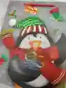 Bolsa De Regalo Navidad Pinguino De Navidad Mediana 32 Cm X 25 Cm