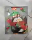 Bolsa De Regalo Navidad Pinguino De Navidad Mediana 32 Cm X 25 Cm