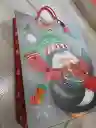 Bolsa De Regalo Navidad Pinguino De Navidad Mediana 32 Cm X 25 Cm