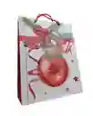 Bolsa De Regalo Navidad Bola De Navidad Roja Mediana 32 Cm X 25 Cm
