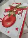Bolsa De Regalo Navidad Bola De Navidad Roja Mediana 32 Cm X 25 Cm