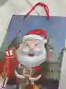 Bolsa De Regalo Navidad Papa Noel Animado Mediana 32 Cm X 25 Cm