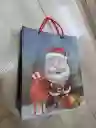 Bolsa De Regalo Navidad Papa Noel Animado Mediana 32 Cm X 25 Cm