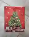 Bolsa De Regalo Navidad Roja Arbol De Navidad Mediana 32 Cm X 25 Cm