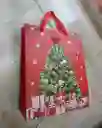 Bolsa De Regalo Navidad Roja Arbol De Navidad Mediana 32 Cm X 25 Cm
