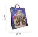 Bolsa De Regalo Navidad Papa Noel Con Dulces Mediana 32 Cm X 25 Cm