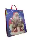 Bolsa De Regalo Navidad Papa Noel Con Dulces Mediana 32 Cm X 25 Cm
