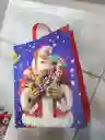 Bolsa De Regalo Navidad Papa Noel Con Dulces Mediana 32 Cm X 25 Cm