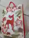 Bolsa De Regalo Navidad Reno Rojo Mediana 32 Cm X 25 Cm