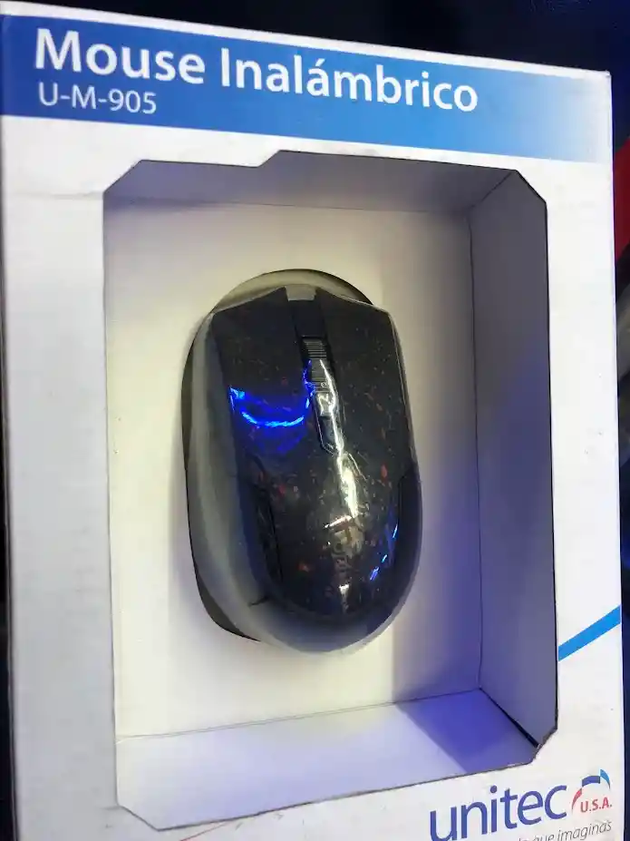Mouse Inalambrico Negro Unitec 905