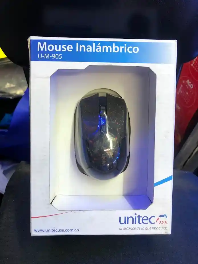 Mouse Inalambrico Negro Unitec 905
