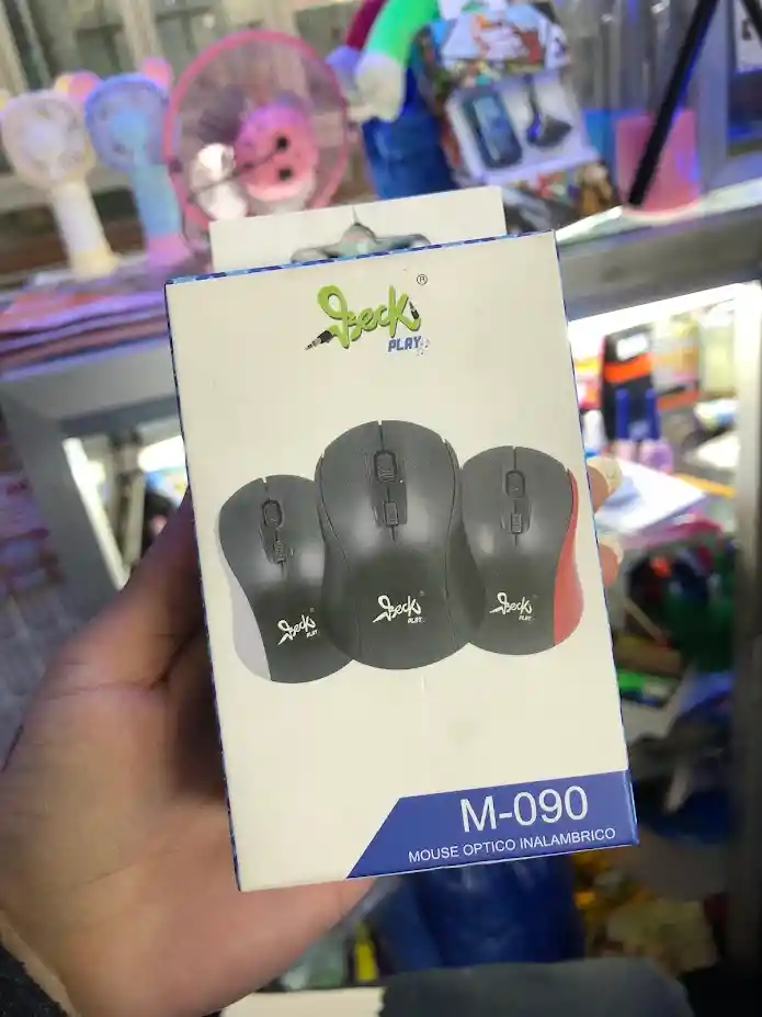 Mouse Inalambrico Negro Con Rojo Beck Pequeño