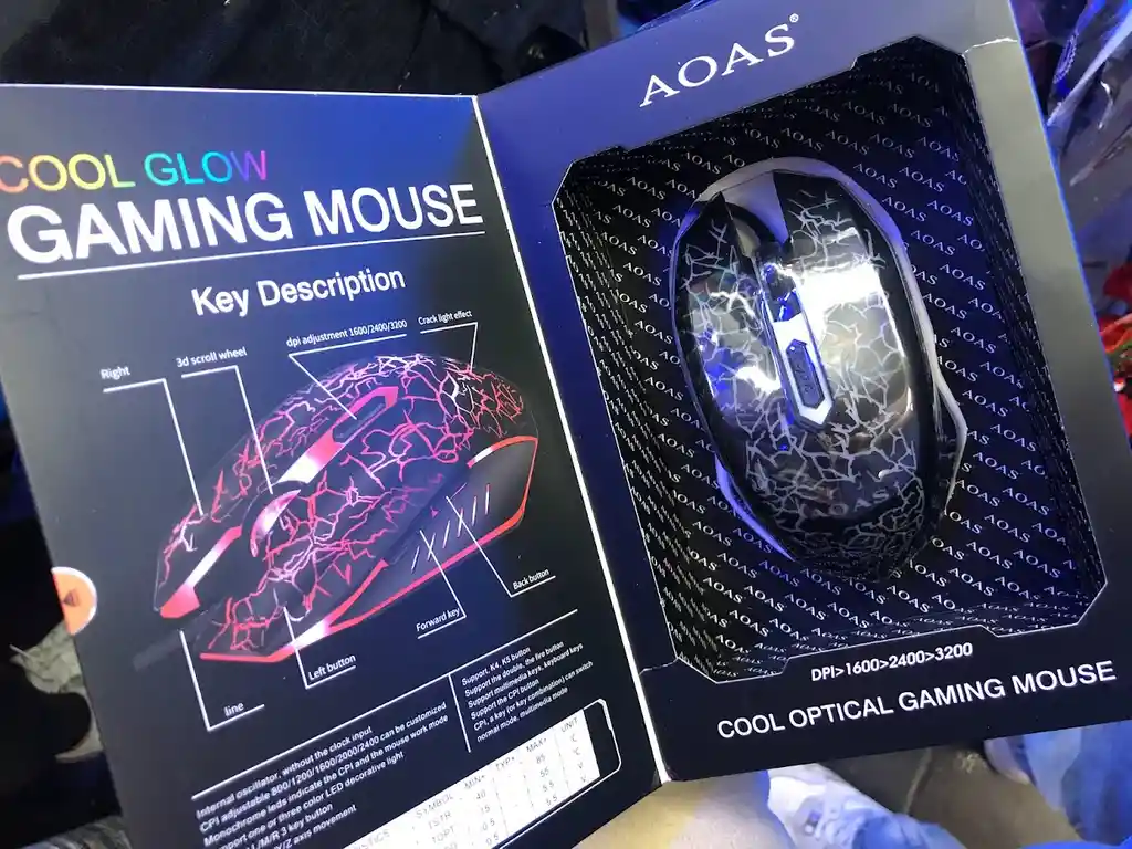Mouse Alambrico Con Cable Negro Aoas Game K70