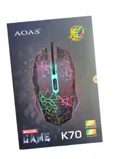 Mouse Alambrico Con Cable Negro Aoas Game K70