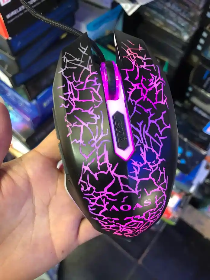 Mouse Alambrico Con Cable Negro Aoas Game K70